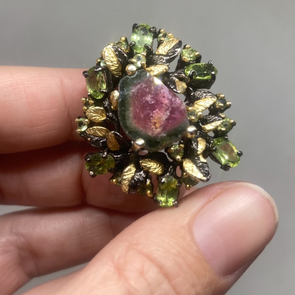 Watermelon Tourmaline Ring, Size 9 - Picture 11 of 12